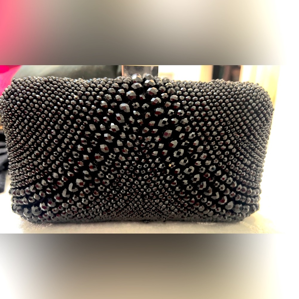 black Beaded Clutch Purse